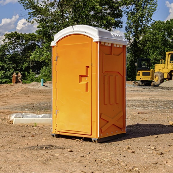 how often are the porta potties cleaned and serviced during a rental period in Rising Fawn